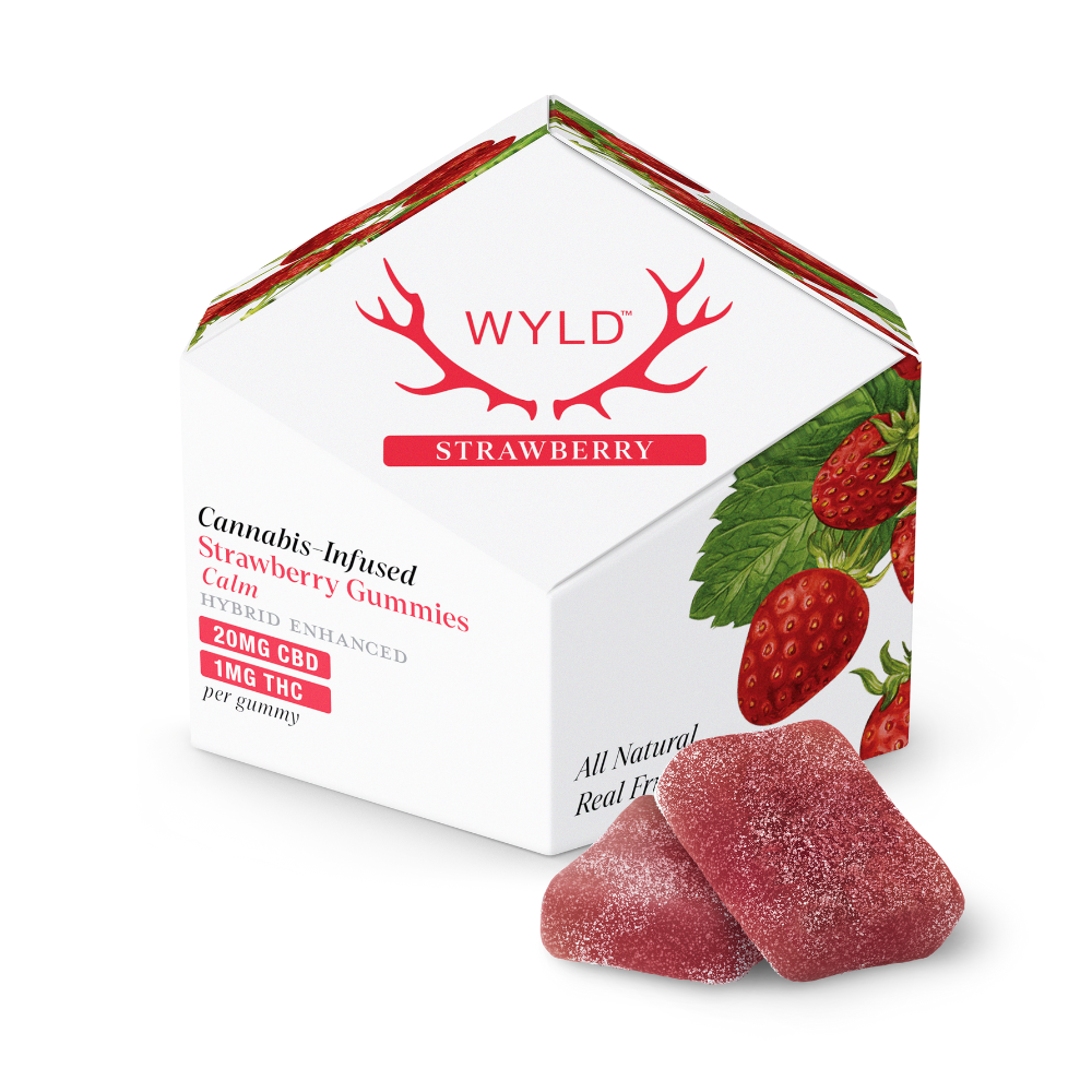 Strawberry 20:1 CBD + Hybrid Enhanced Gummies | 200mg:10mg by WYLD