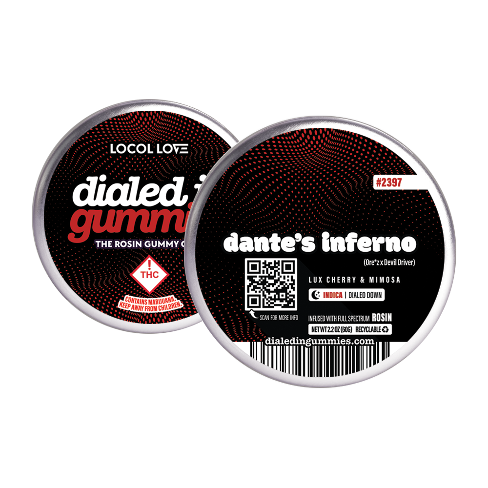 100mg - Dante's Inferno #2397 - Rosin Gummies (10pk) by Dialed In Gummies