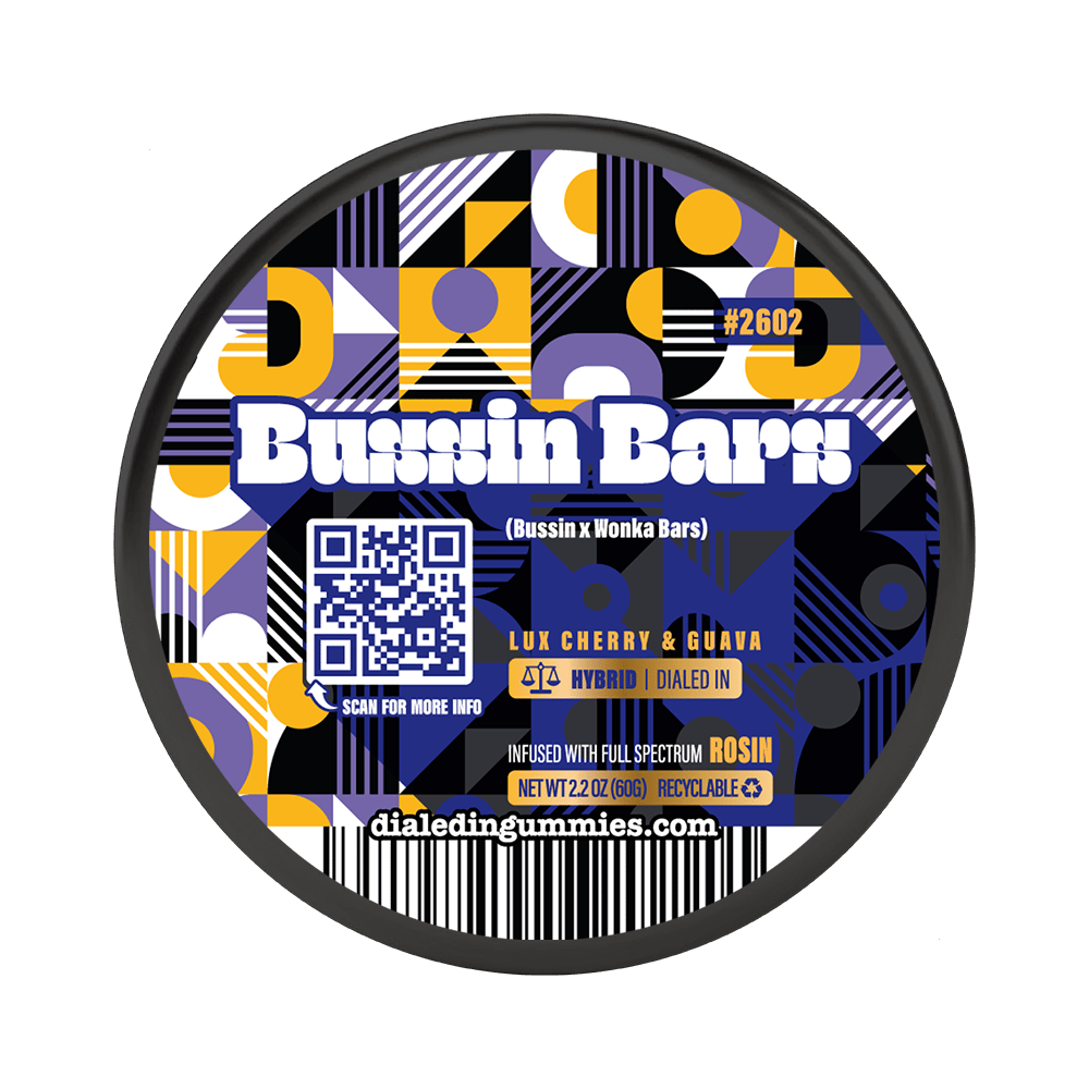 100mg - Bussin Bars #2602 - Rosin Gummies (10pk) by Dialed In Gummies