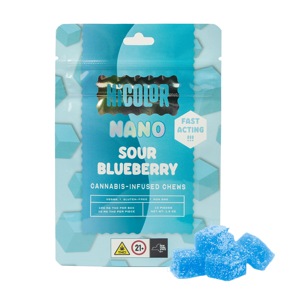 Sour Blueberry Nano [10pk] (100mg) by HiCOLOR