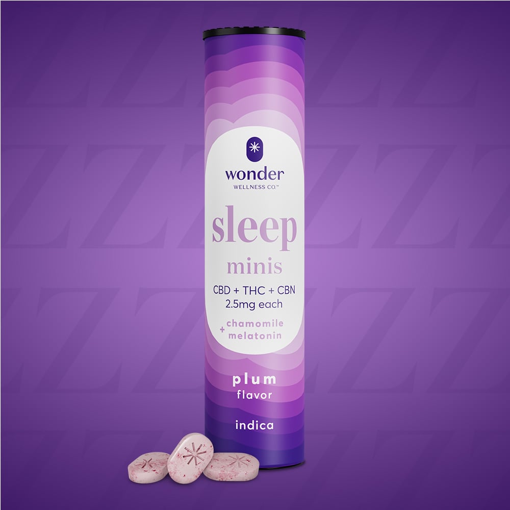 *Wonder Sleep Minis 1:1:1 (Plum) [40pk] (100mg CBD/100mg THC/100mgCBN) Illinois by * Wonder Wellness Co.™