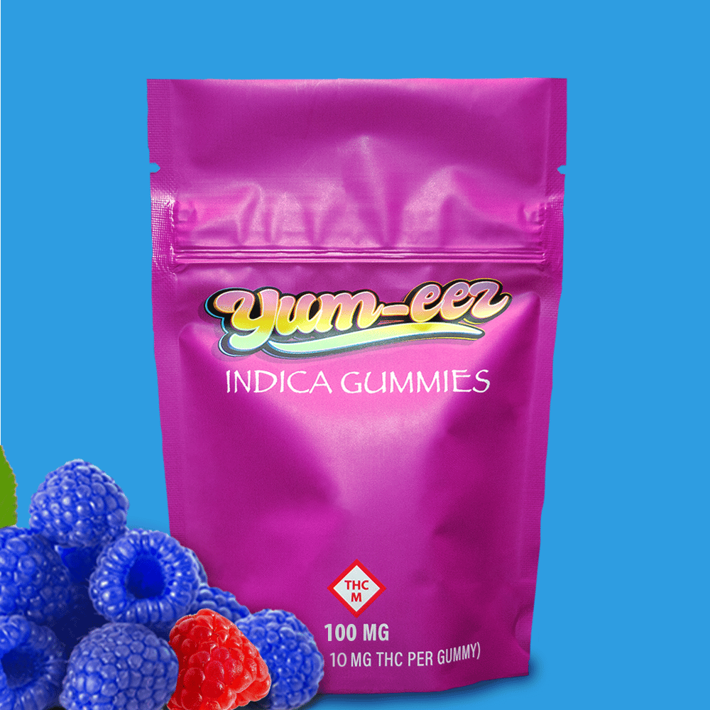 Sour Blue Razz Indica [10pk] (100mg) by Yum-eez