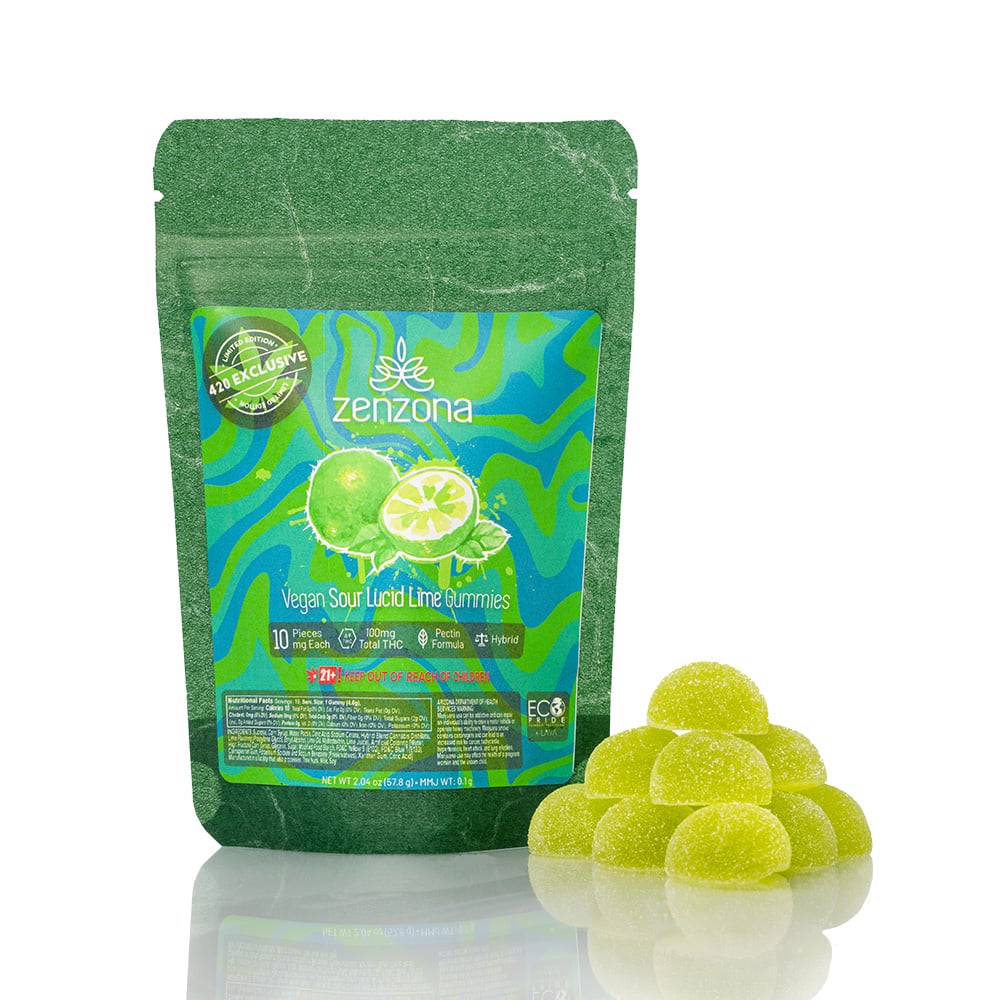 Sour Lucid Lime - Hybrid [10pk] (100mg) by zenzona