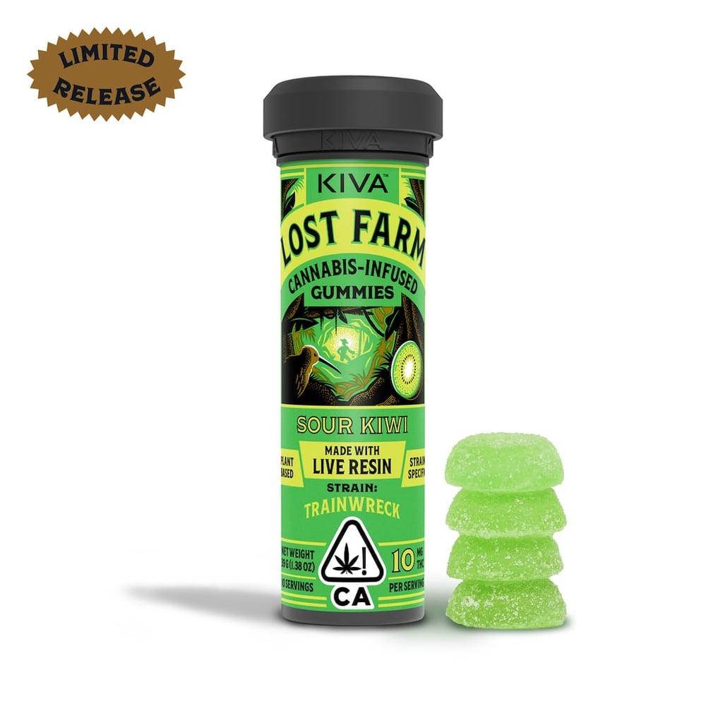 Sour Kiwi x Trainwreck [10pk] (100mg) by Lost Farm