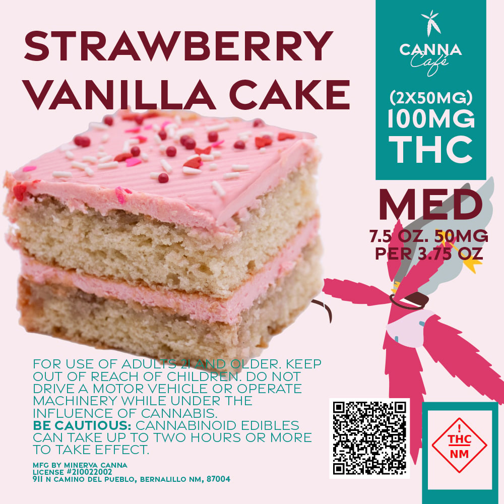 Strawberry Vanilla Cake [2pk] (100mg) by Minerva Canna