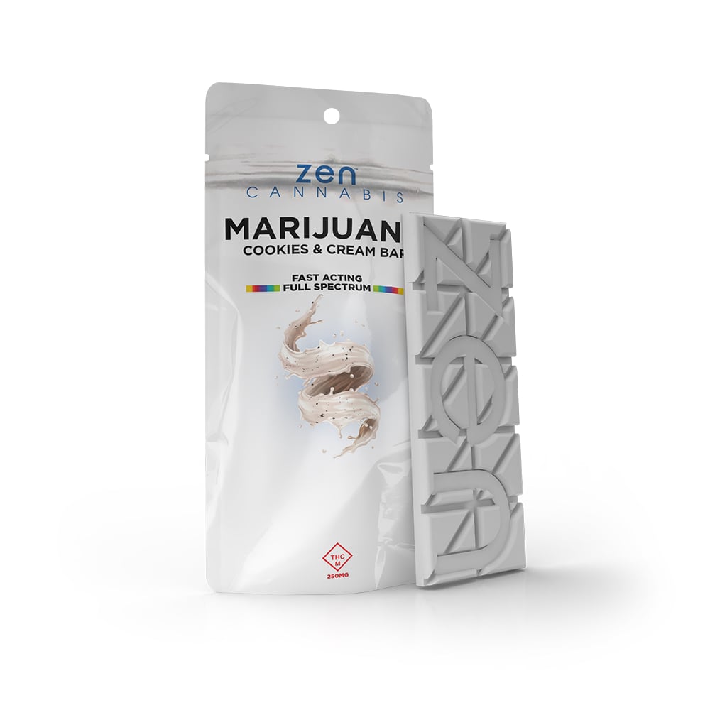Cookies & Cream Bar (250mg) by Zen Cannabis