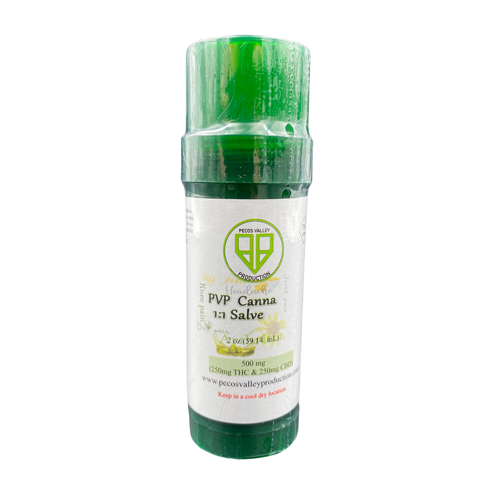 1:1 Salve (250mg CBD/250mg THC) by Pecos Valley Production