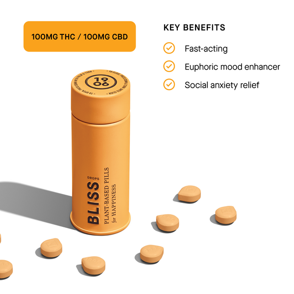 Bliss Rosin Drops for Happiness [20pk] (100mg CBD/100mg THC) by (1906)