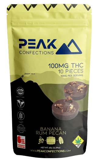 Banana Rum Pecan [10pk] (100mg) by Peak Confections