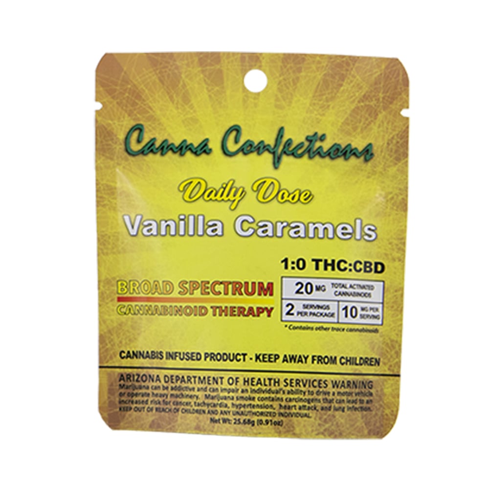 Vanilla Caramels - Indica [2pk] (20mg) by Canna Confections