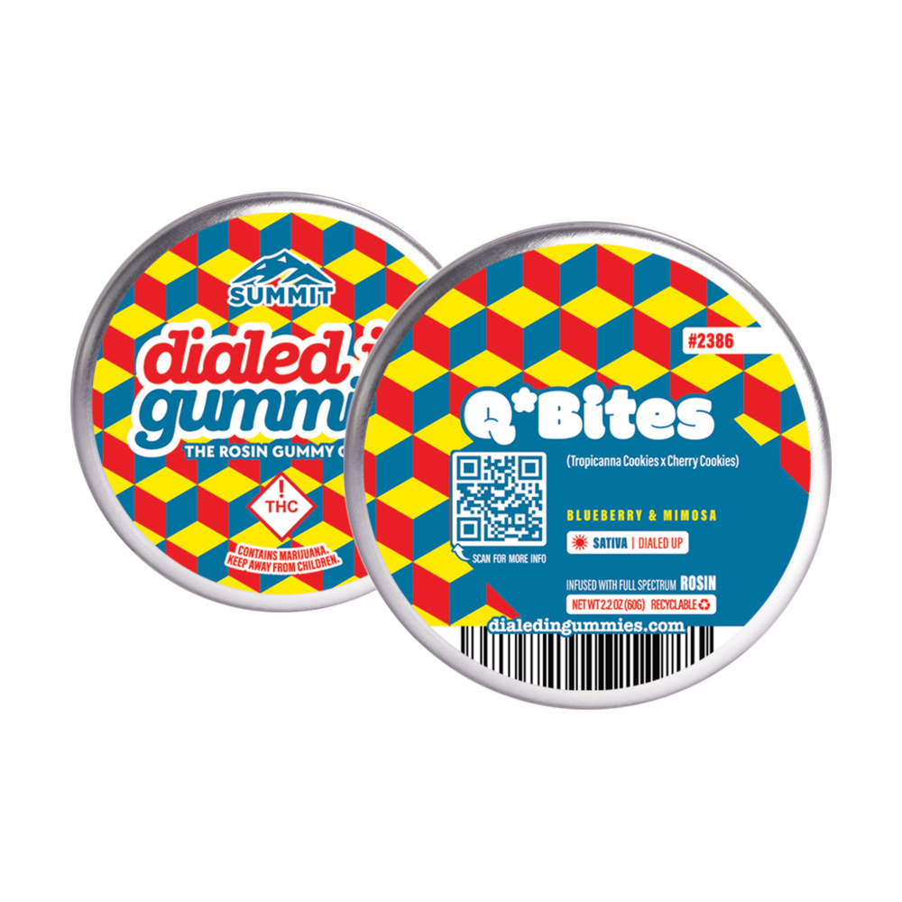 100mg - Q*Bites #2386 - Rosin Gummies (10pk) by Dialed In Gummies