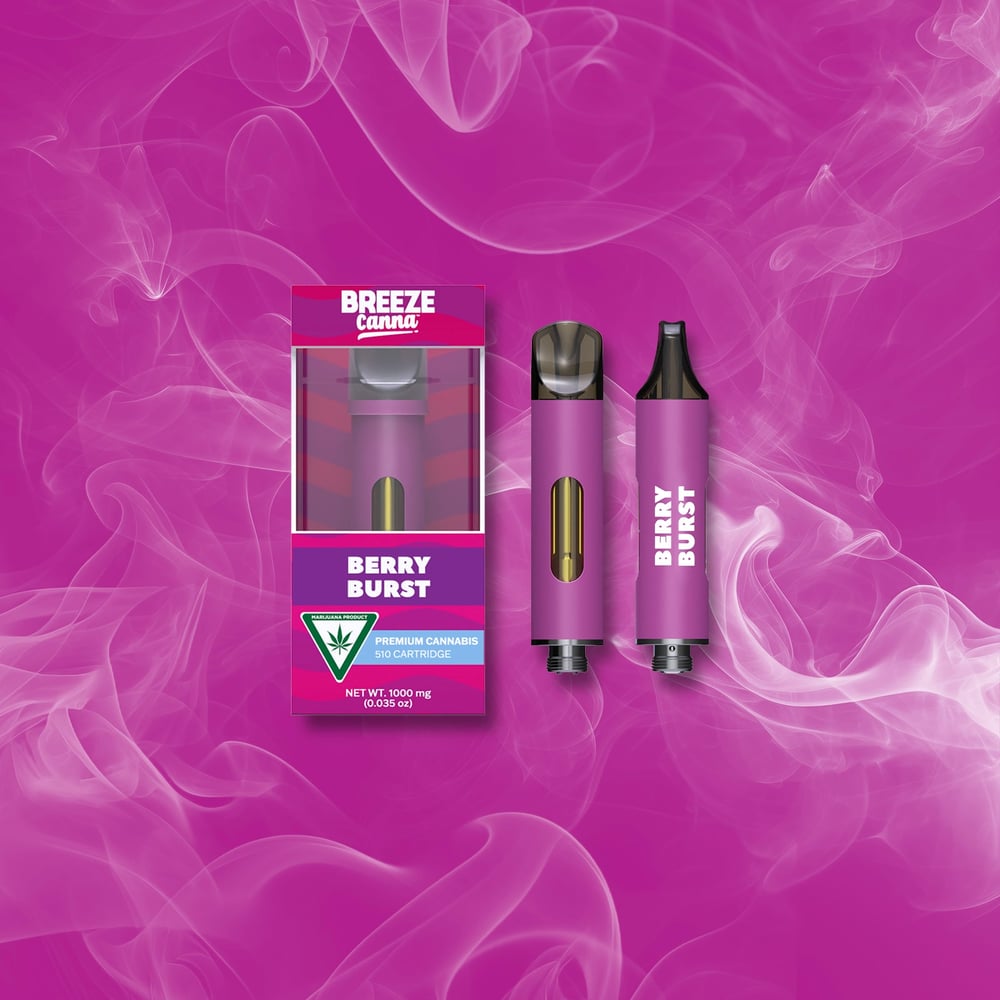 Berry Bomb Pop - Classic 1g 510 Vape Device — BREEZE Canna by Breeze Canna