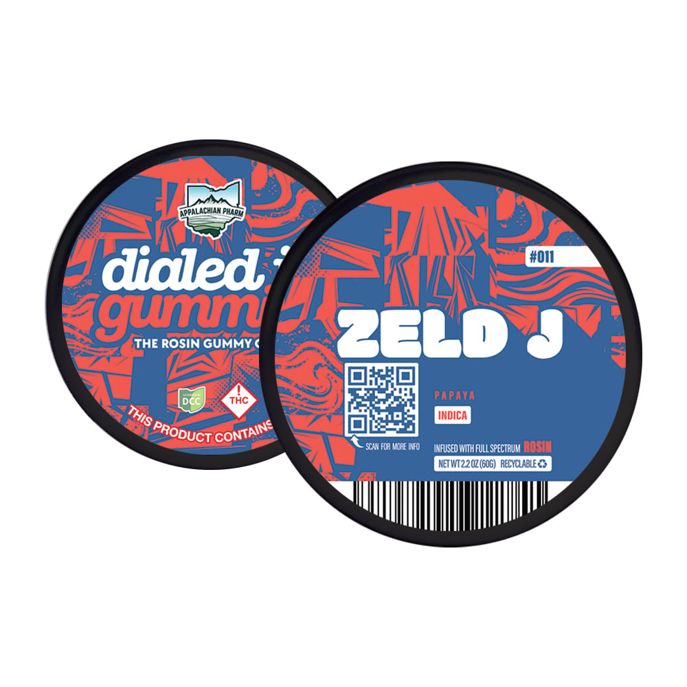 100mg - Zeld J #011 - Rosin Gummies (10pk) by Dialed In Gummies