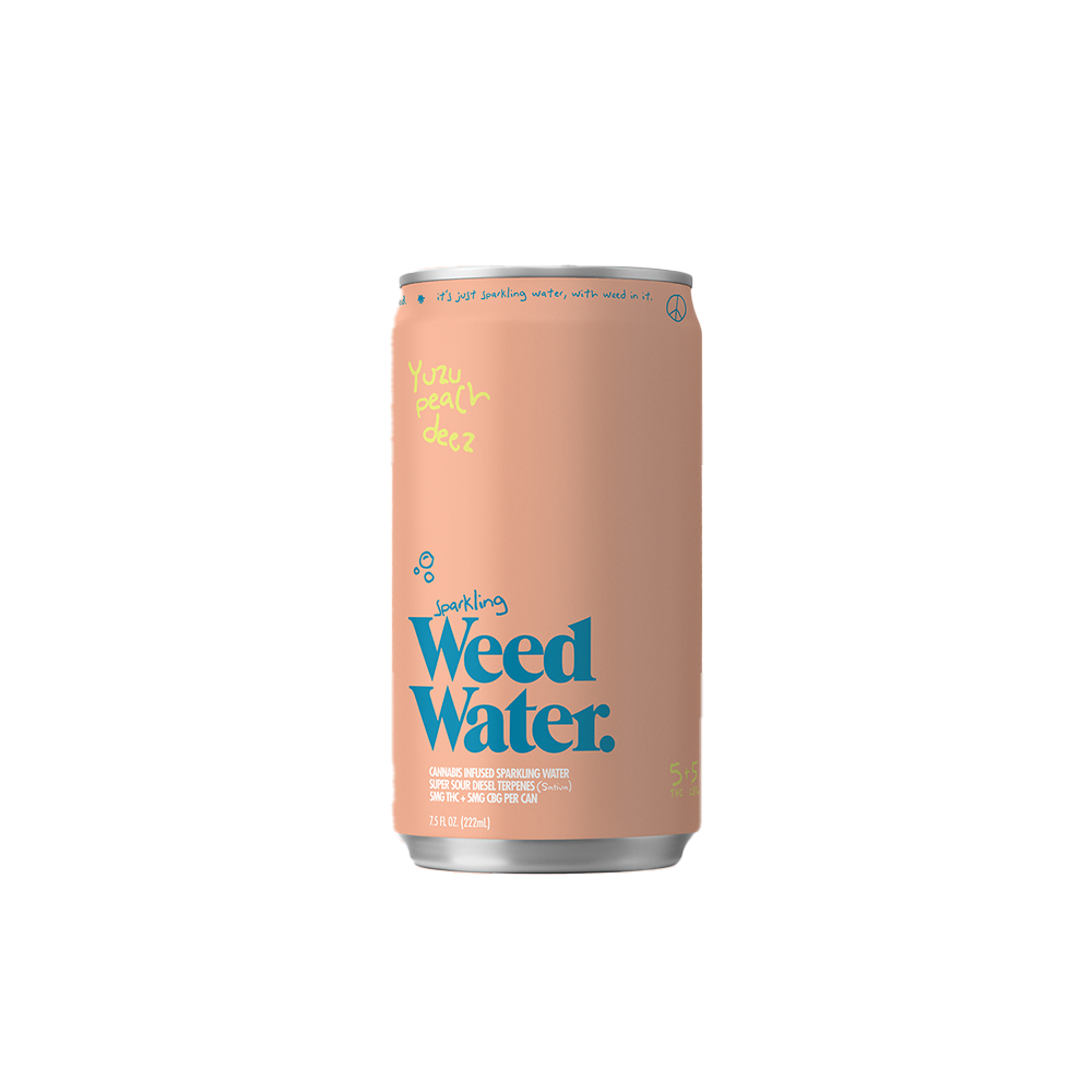 Yuzu Peach Deez [7.5 fl oz] (5mg THC/5mg CBG) by Weed Water