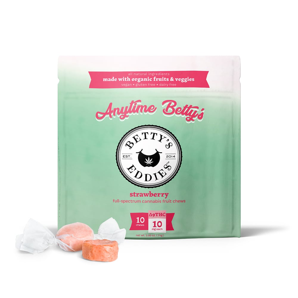 Anytime Betty's - Strawberry [10pk] (100mg THC) by Betty's Eddies