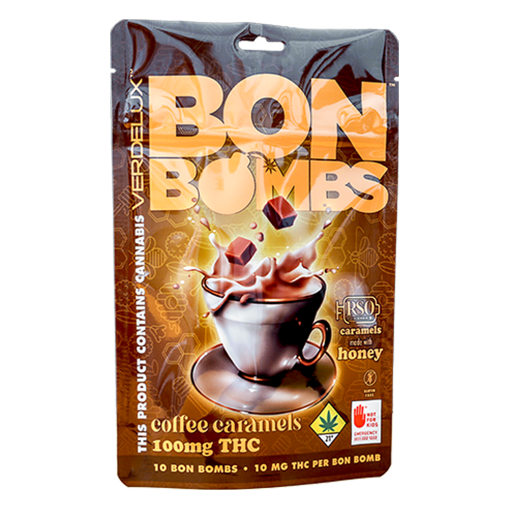 PROMO - Verdelux - Caramels BON BOMBS Espresso Honey (DOHC) Edibles - 10pk 100mg THC by PROMO