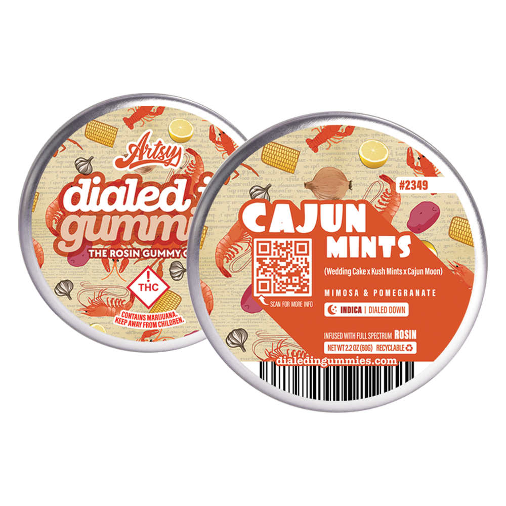 100mg - Cajun Mints #2349 - Rosin Gummies (10pk) by Dialed In Gummies