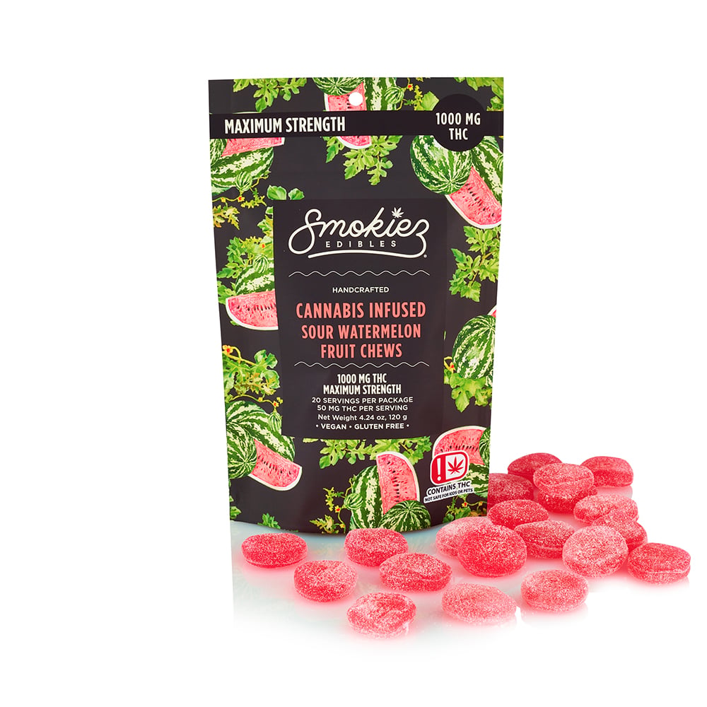 Sour Watermelon - Hybrid [20pk] (1000mg) by Smokiez
