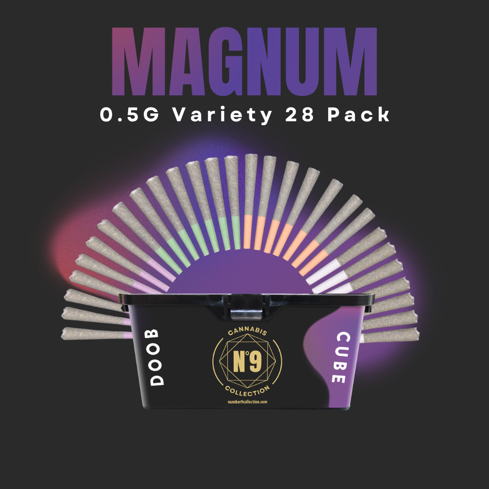 DOOB CUBE MAGNUM - 28 Variety Pack - 0.5g Pre-Rolls - 4 Different Strains by No.9 Collection