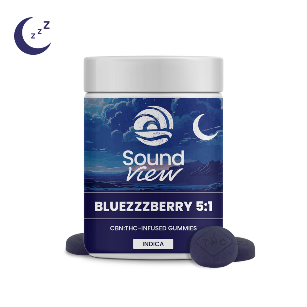 SoundView BlueZZZberry 5:1 CBN Gummies T95.6mg C511.6mg I 00275 by SoundView