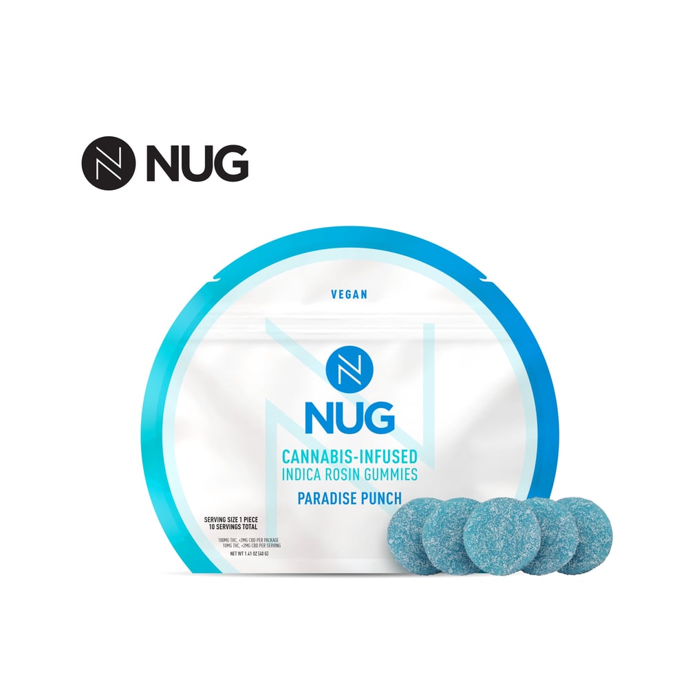 Paradise Punch 100mg Rosin Gummies [10pk] by NUG