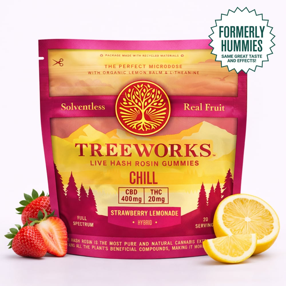 Chill | Live Hash Rosin Gummies - Hybrid (200mg THC, 400mg CBD) *Formerly Hummies by Treeworks