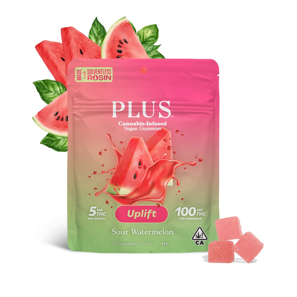 Sour Watermelon [Solventless Rosin 20pk] (100mg) by Plus Products