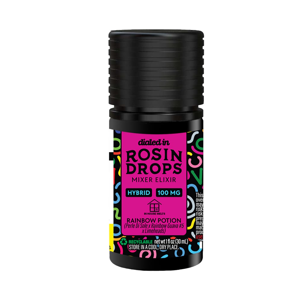 100mg - Rainbow Potion #502 - Rosin Drops by Dialed In Gummies