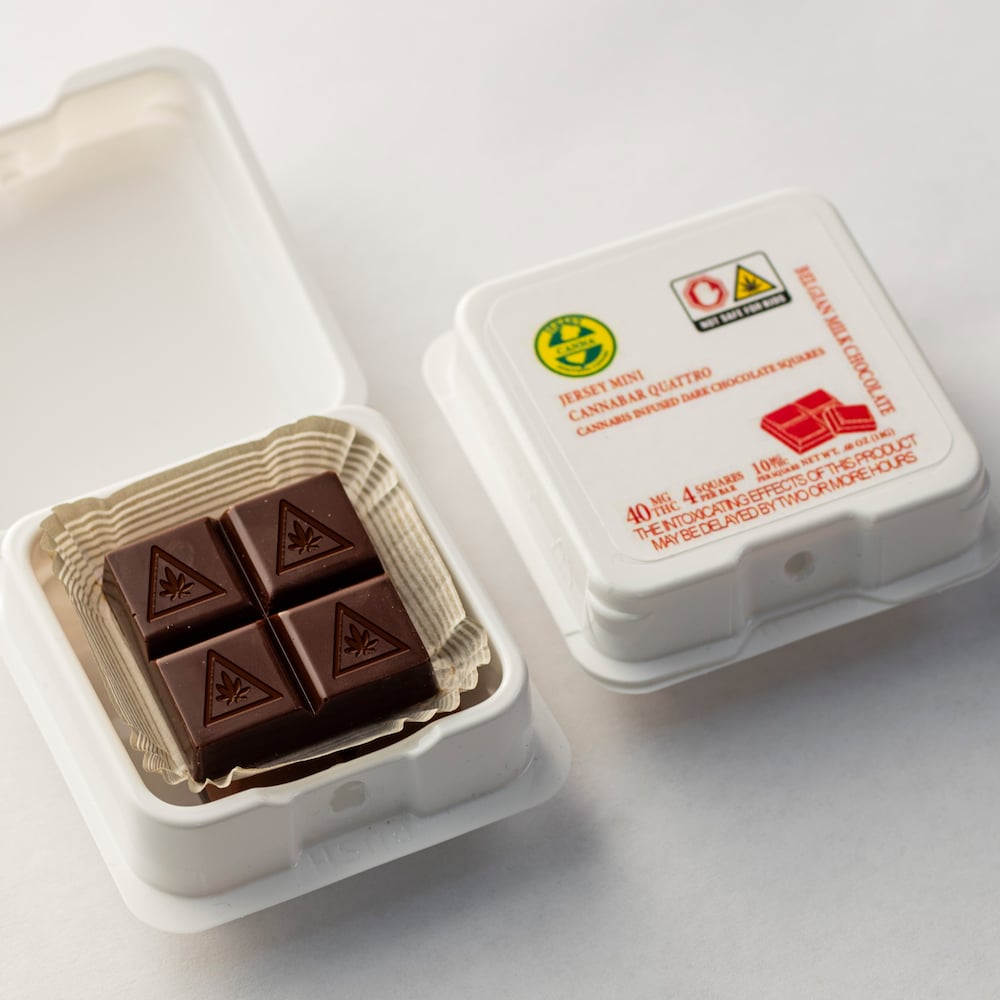 Dark Chocolate Mini Quattro​ [4pk] (40mg) by Jersey Canna