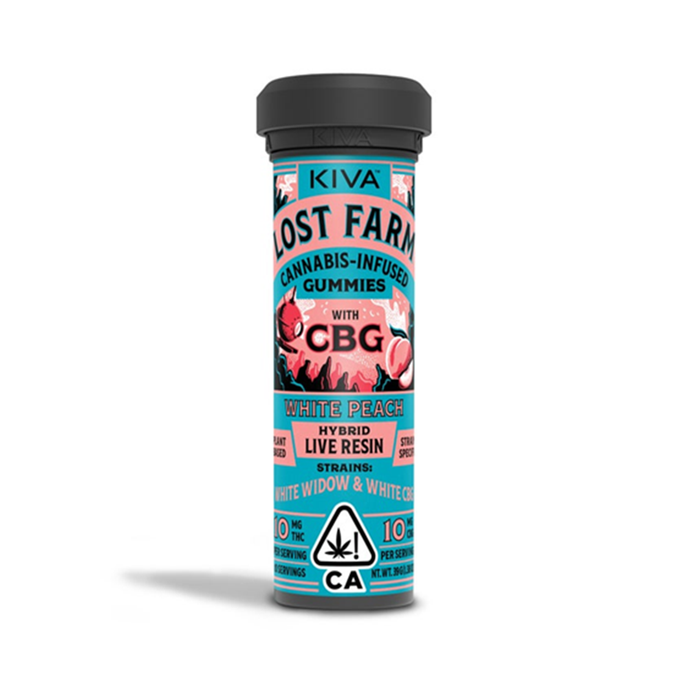 1:1 White Peach CBG x White Widow [10pk] (100mg CBG/100mg THC) by Lost Farm in United States