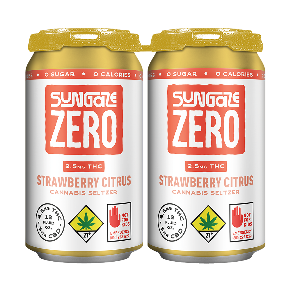 Sungaze Zero: Strawberry Citrus [2pk] (10mg CBD/5mg THC) by Sungaze