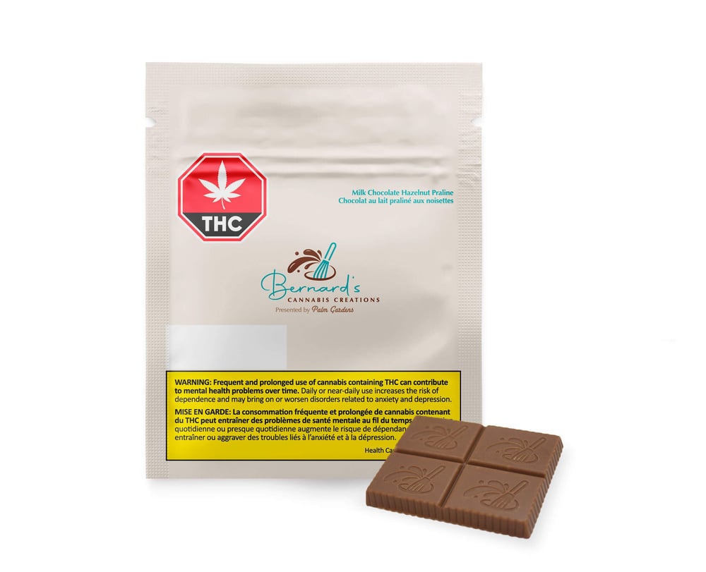 Hazelnut Praline Milk Chocolate (10mg) by Bernard's Cannabis Creations