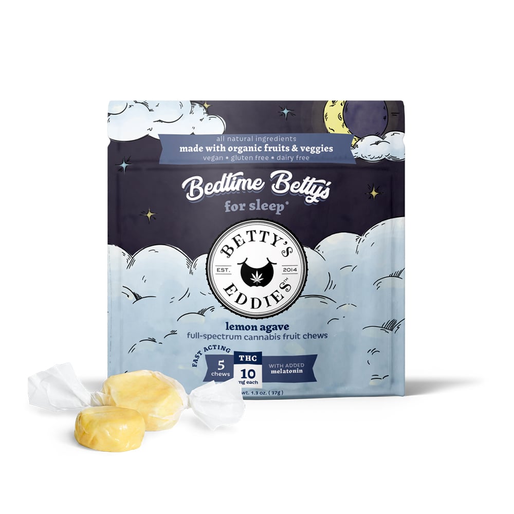 Bedtime Betty's - Lemon Agave [5pk] (50mg THC) Sleep Fruit Chews by Betty's Eddies