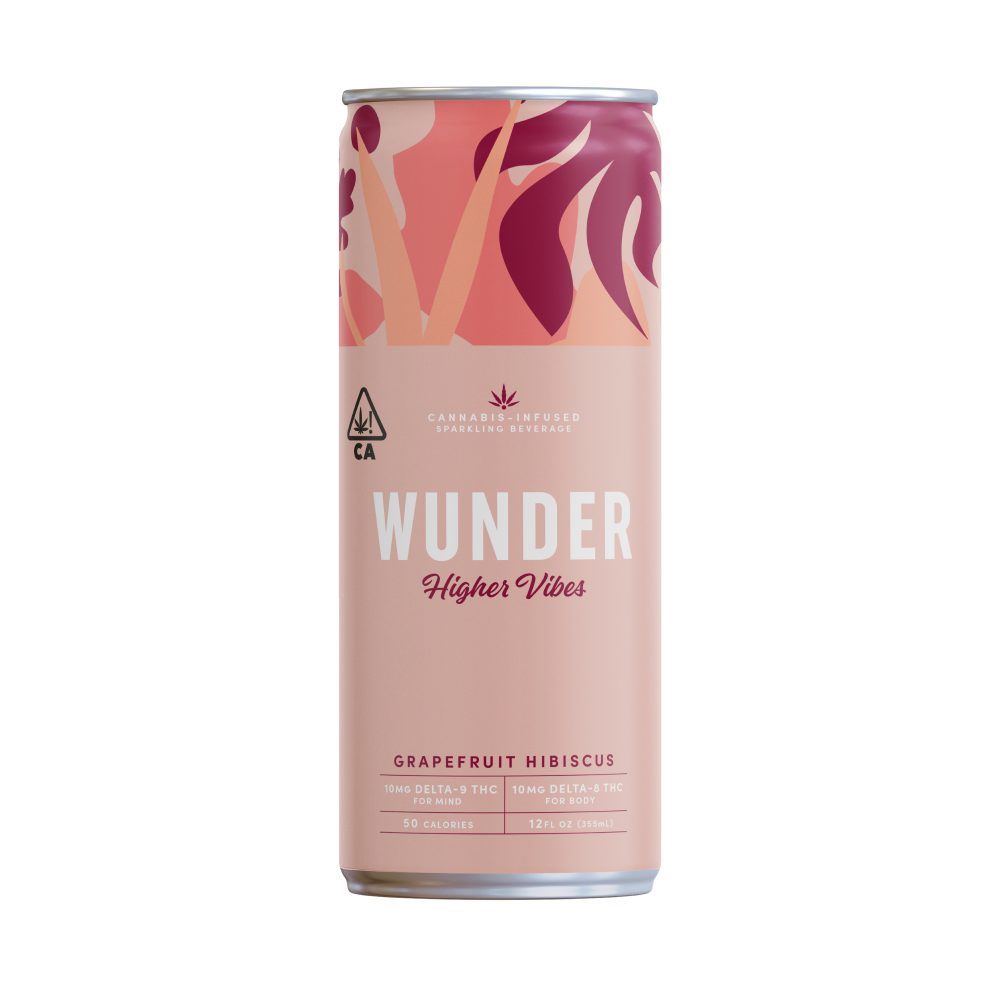Higher Vibes Grapefruit Hibiscus (10mg THC/10mg Delta-8) by FIND WUNDER