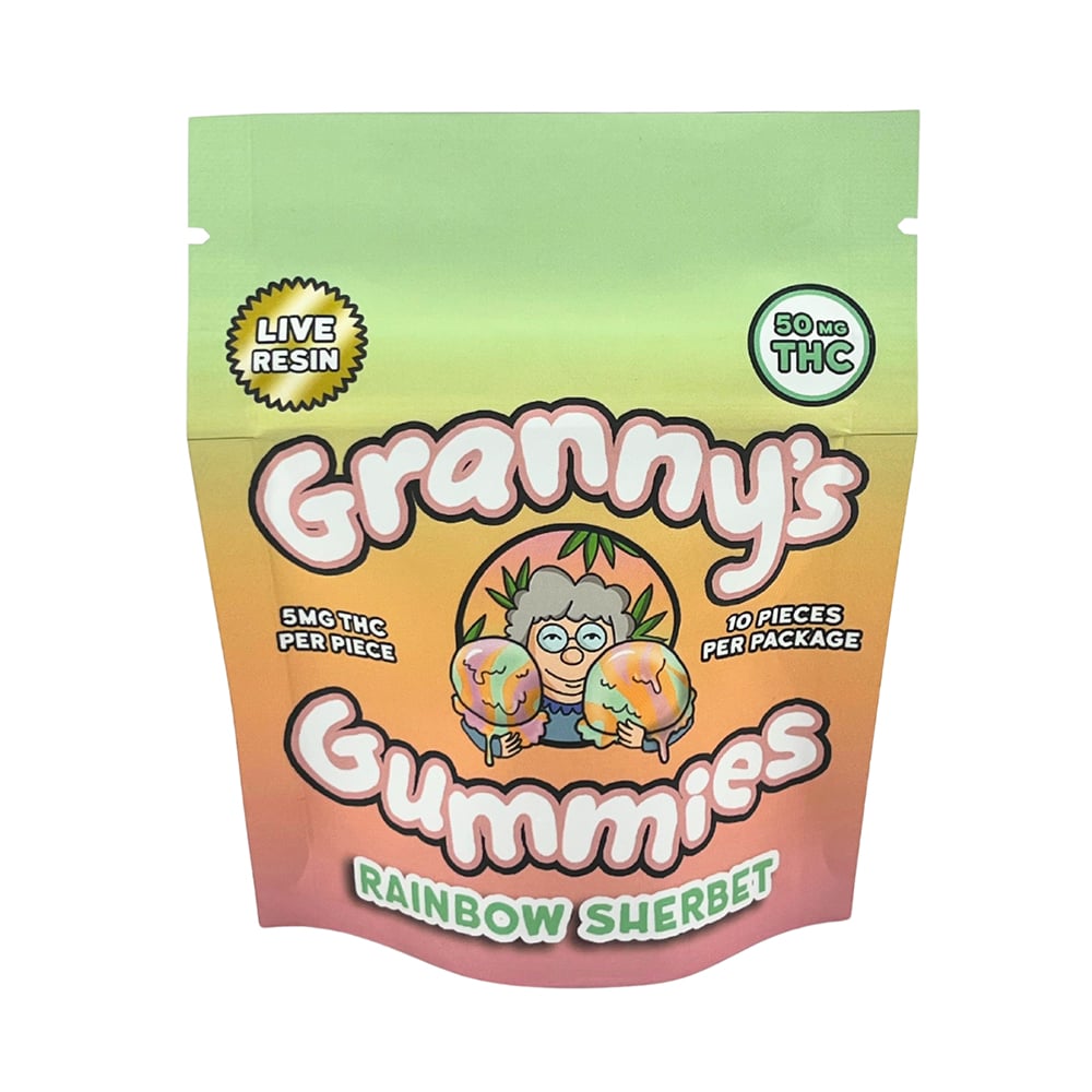Rainbow Sherbet Gummies [10pk] (50mg) by Granny's