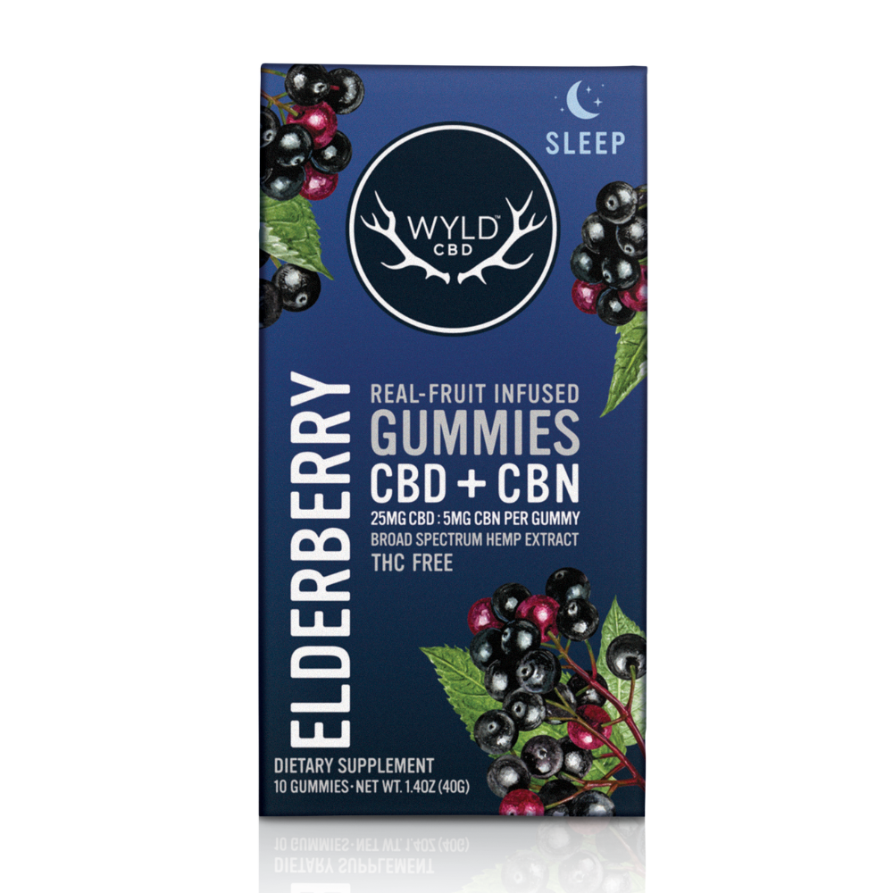 250mg Elderberry CBD:CBN Gummies | 10-pack by WYLD CBD