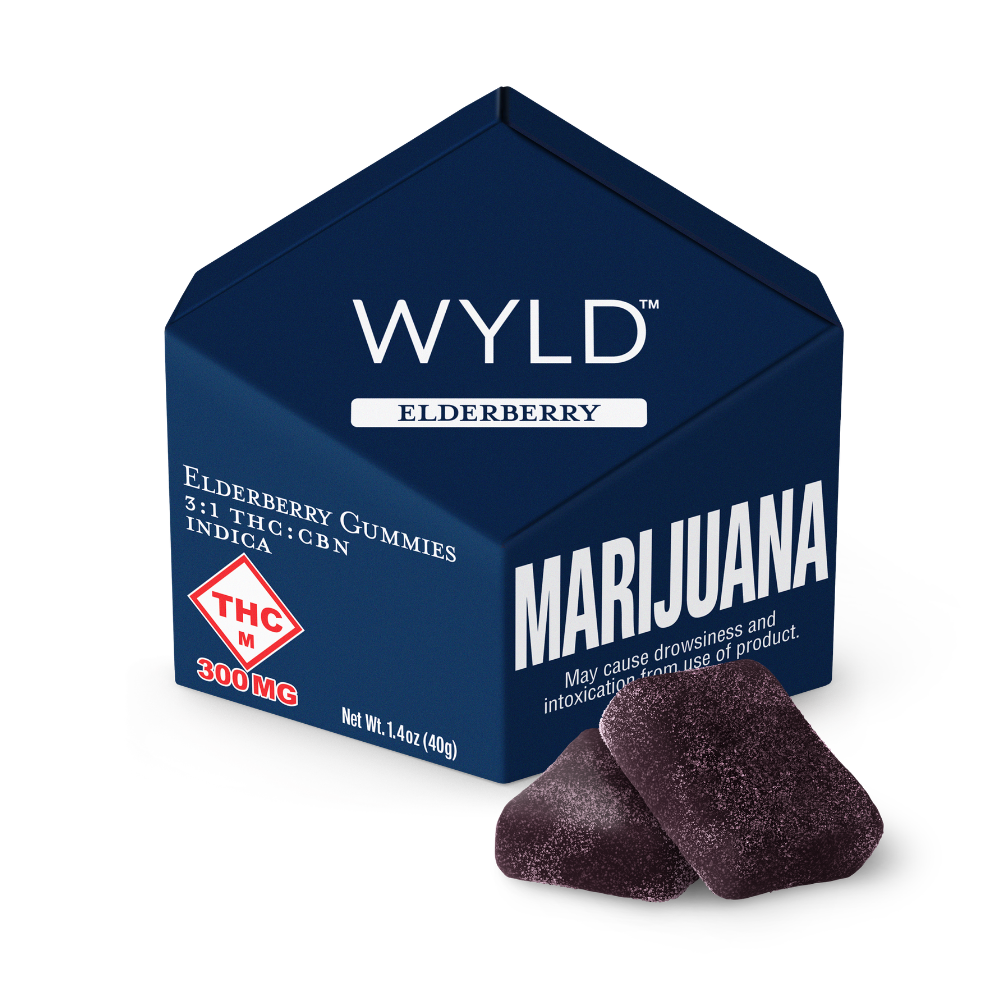 *HIGH DOSE* Elderberry 3:1 CBN + Indica Enhanced Gummies | 300mg THC:100mg CBN by WYLD