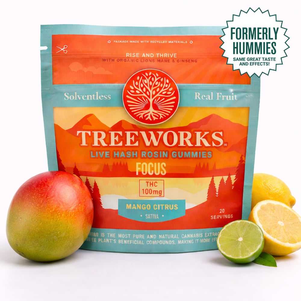 Focus | Live Hash Rosin Gummies - Sativa (100mg) *Formerly Hummies by Treeworks