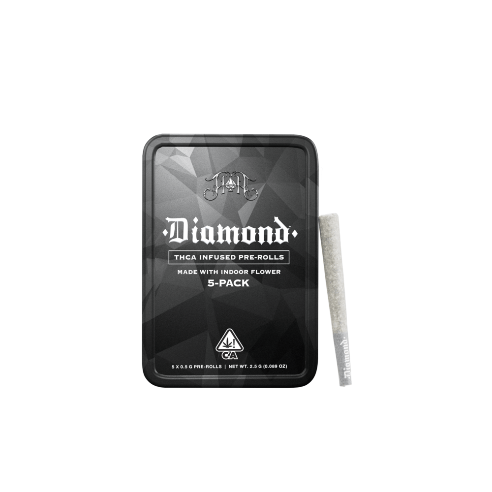 Vaniila Kush | Indica - Diamond THCA-Infused Pre-Rolls - 2.5G 5-Pack by Heavy Hitters