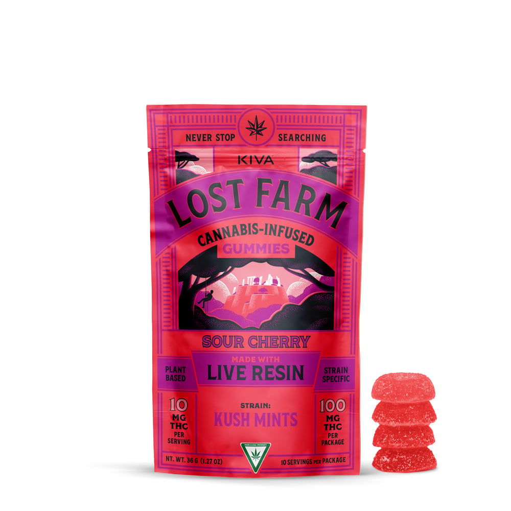 Sour Cherry x Kush Mints [10pk] (100mg) by Lost Farm
