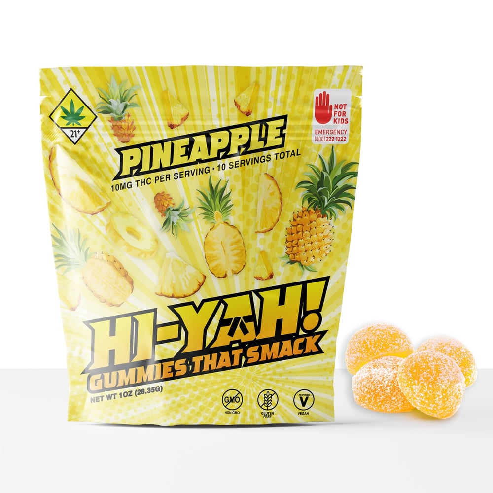 Pineapple Rosin Gummies (100mg THC) by HI-YAH