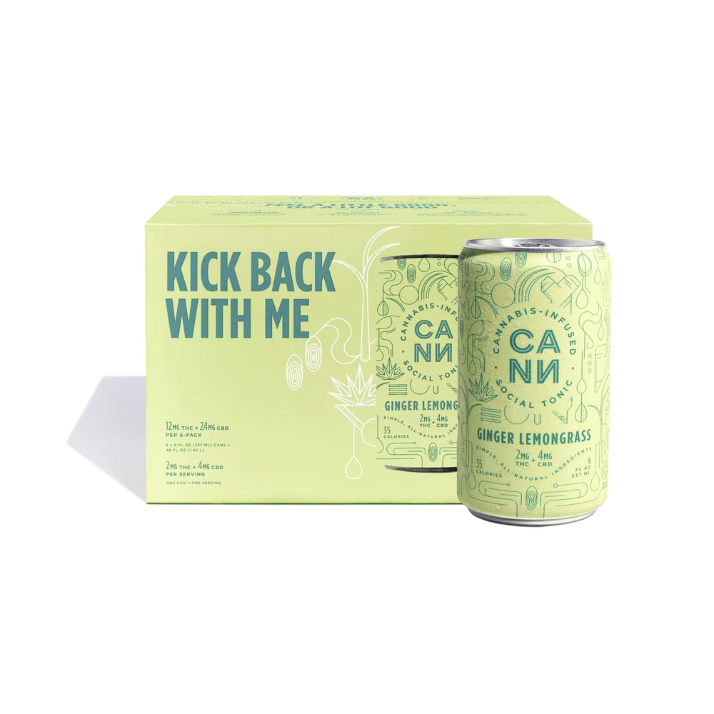 Ginger Lemongrass [6pk] (4mg CBD/2mg THC) by Cann