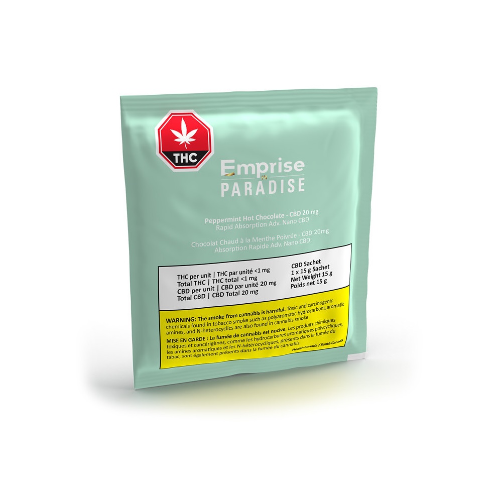 Organic Vegan Peppermint Hot Chocolate (20mg CBD) by Emprise Canada