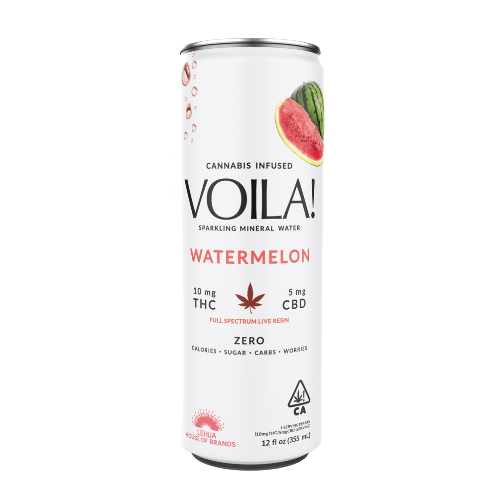 Voila Watermelon Sparkling Mineral Water (10mg THC/5mg CBD) by Voila!