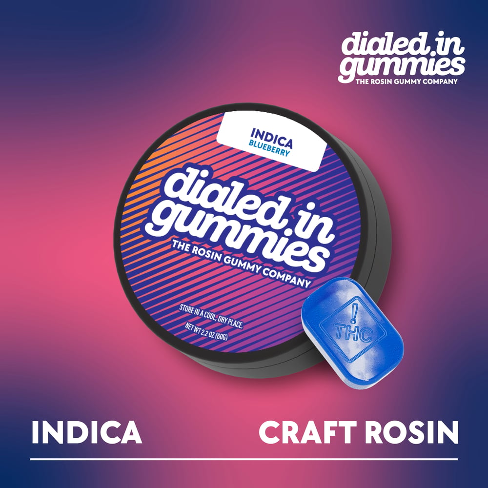 100mg - Blueberry - Rosin Gummies (10pk) by Dialed In Gummies
