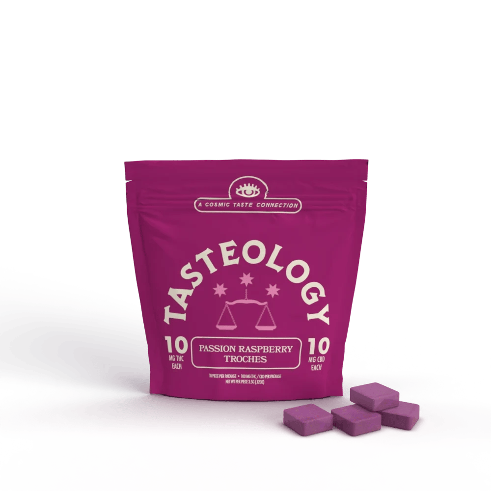 Passion Raspberry 10mg THC | 10mg CBD | 10pk (100mg) by Tasteology