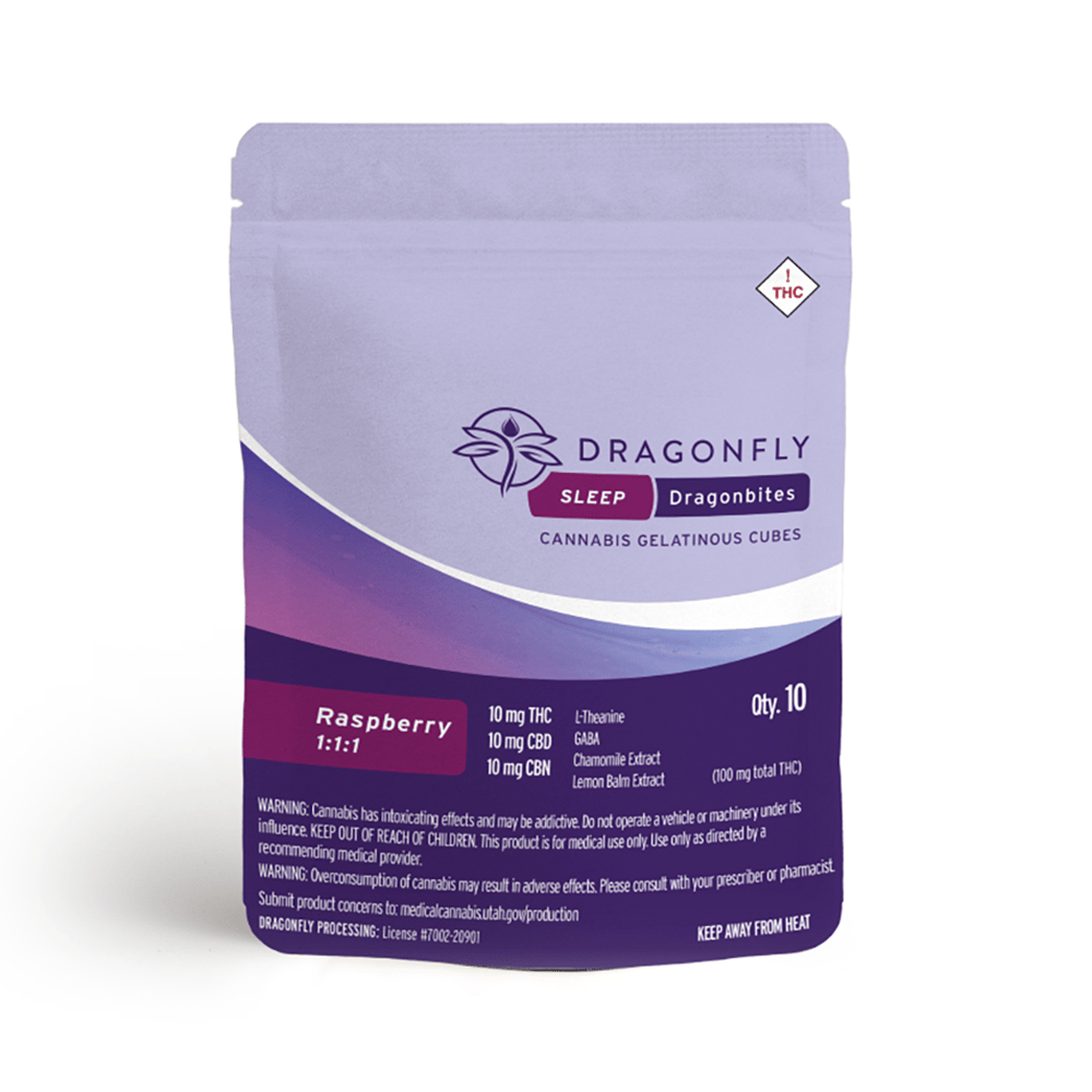 1:1:1 Experience Sleep [10pk] (100mg THC/100mg CBD/100mg CBN) by Dragonfly - UT