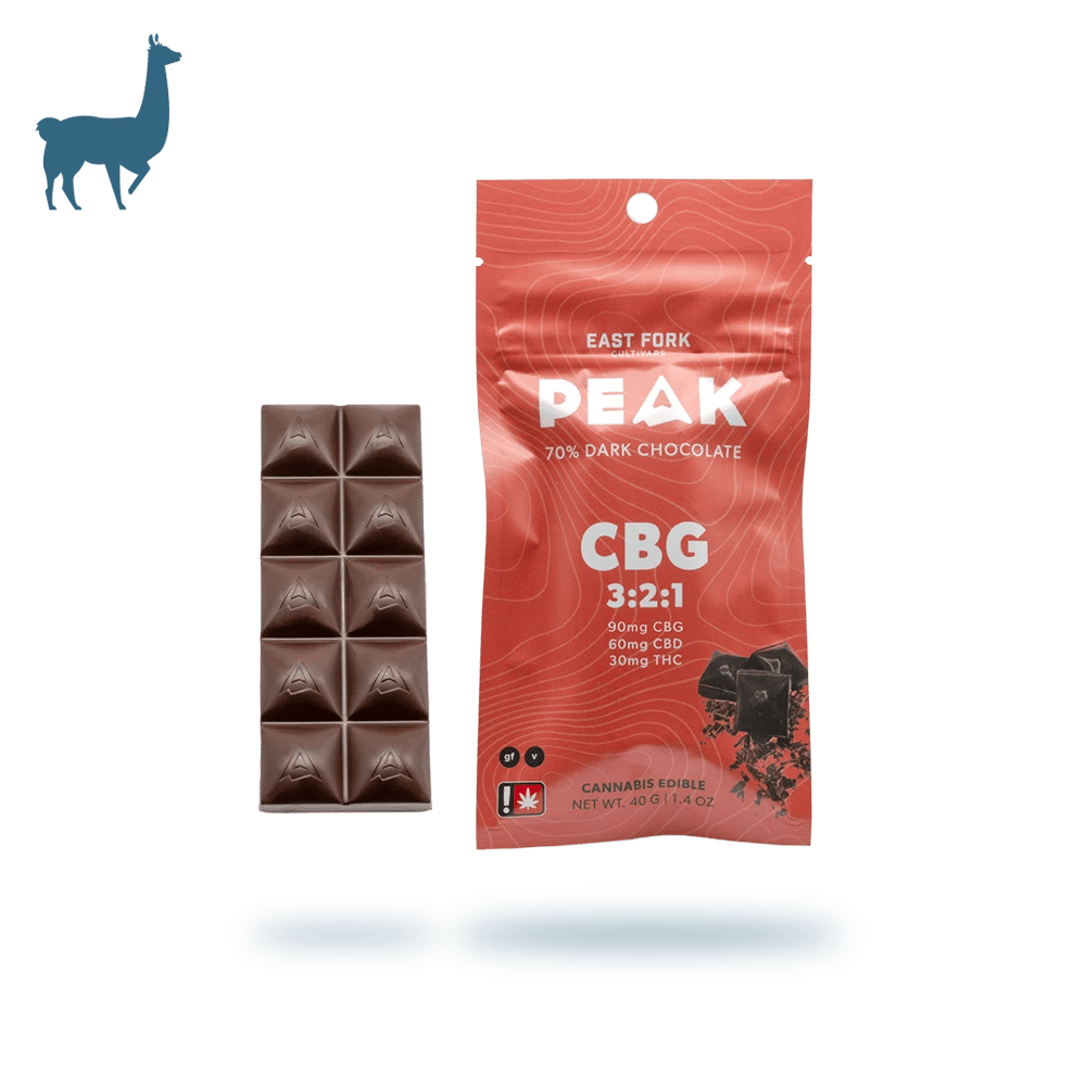 Dark Chocolate - CBG 3:2:1 (80mg CBG/60mg CBD/30mg THC) by East Fork Cultivars