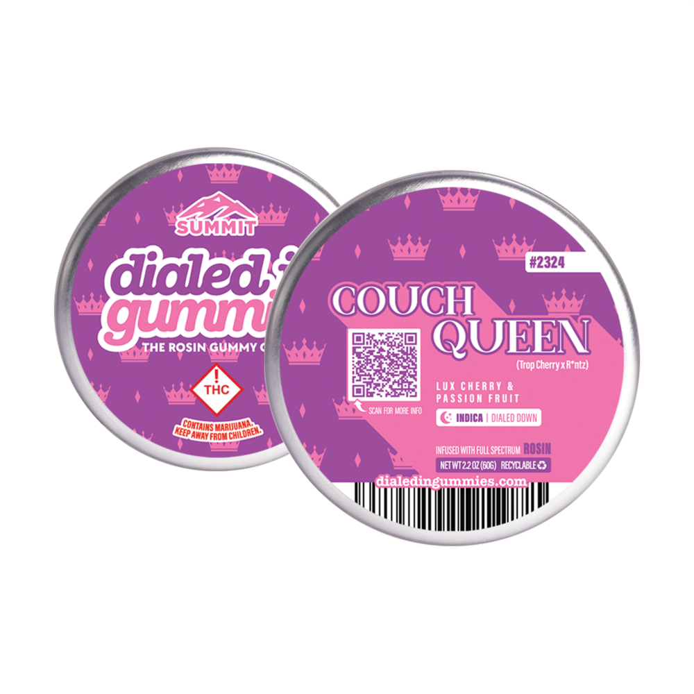 100mg - Couch Queen #2324 - Rosin Gummies (10pk) by Dialed In Gummies