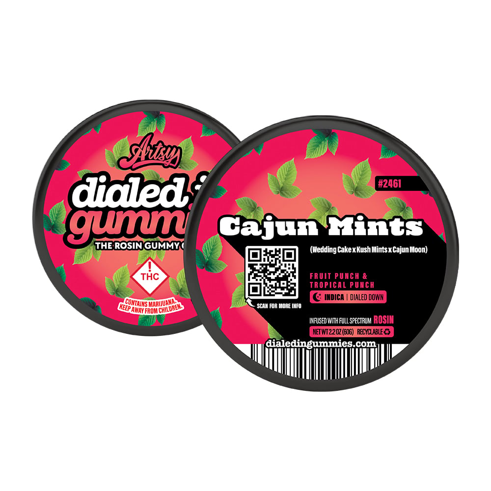100mg - Cajun Mints #2461 - Rosin Gummies (10pk) by Dialed In Gummies